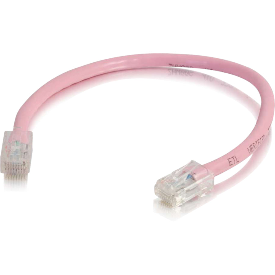 Legrand C2G 6in Cat6 Non-Booted Unshielded (UTP) Network Patch Cable - Pink
