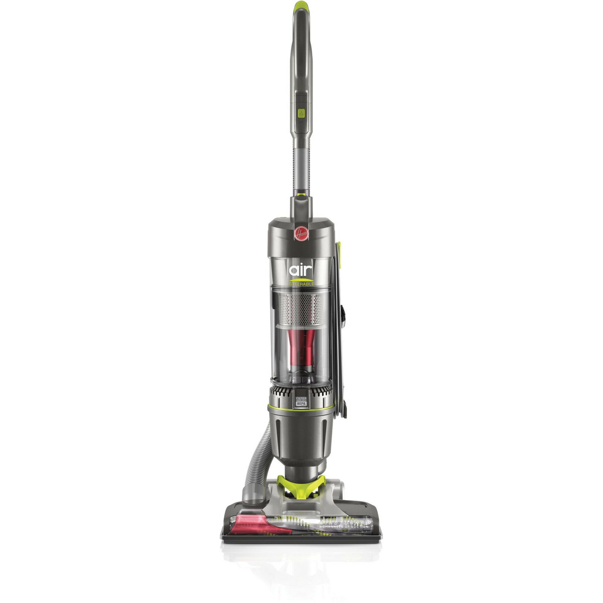 Hoover Air Steerable Bagless Upright, 12 ft, Have a steady stream of power and performance with power from AC supply, UH72400