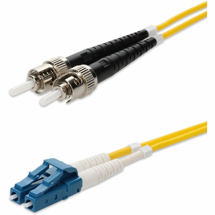 AddOn 15m LC (Male) to ST (Male) Yellow OS2 Duplex Fiber OFNR (Riser-Rated) Patch Cable