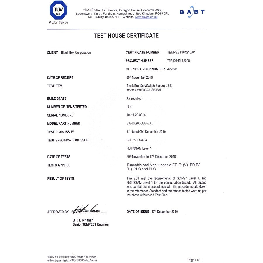 Black Box ServerSwitch KVM Switchbox