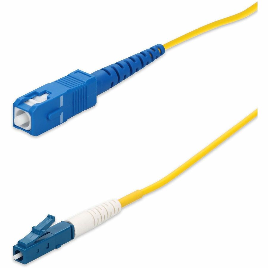 AddOn 15m LC (Male) to SC (Male) Yellow OS2 Simplex Fiber OFNR (Riser-Rated) Patch Cable