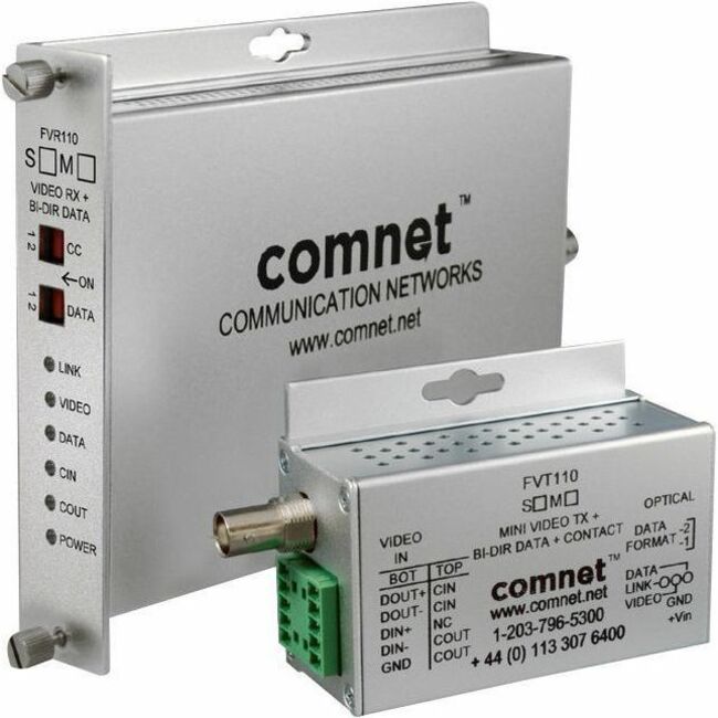 ComNet FVR110S1 Video Extender Receiver, 1.10", Coaxial, Wired, 158400 ft