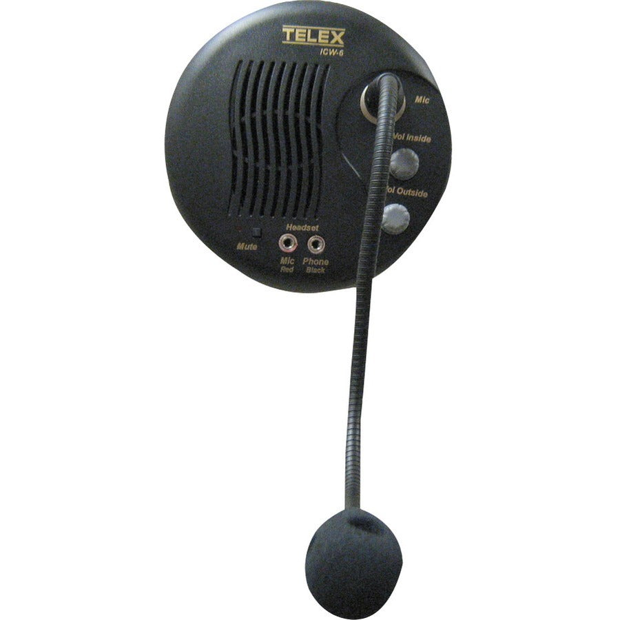 Telex ICW-6 Window Intercom, 1.74 lb, Black