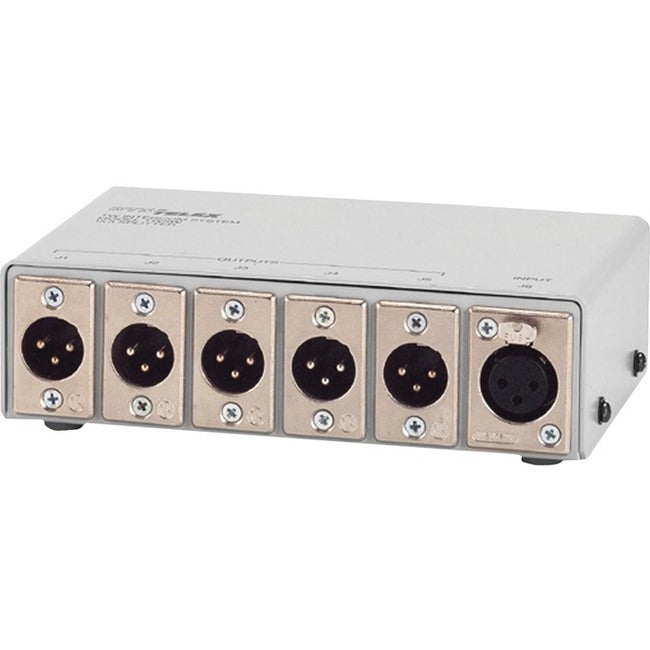 The Telex 1x5 Dual-Channel 3-Pin XLR-Type Passive Splitter, Gray, TW-5W