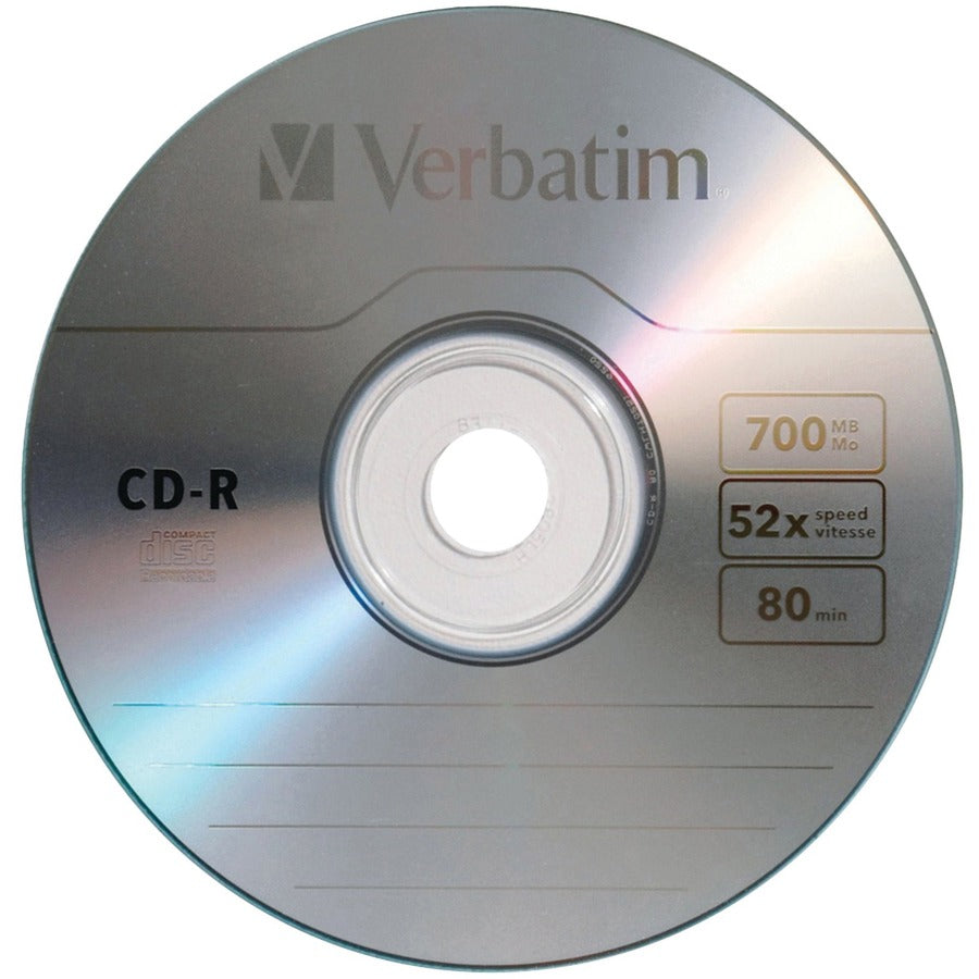 Verbatim CD-R 700MB 52X with Branded Surface - 10pk Bulk Box