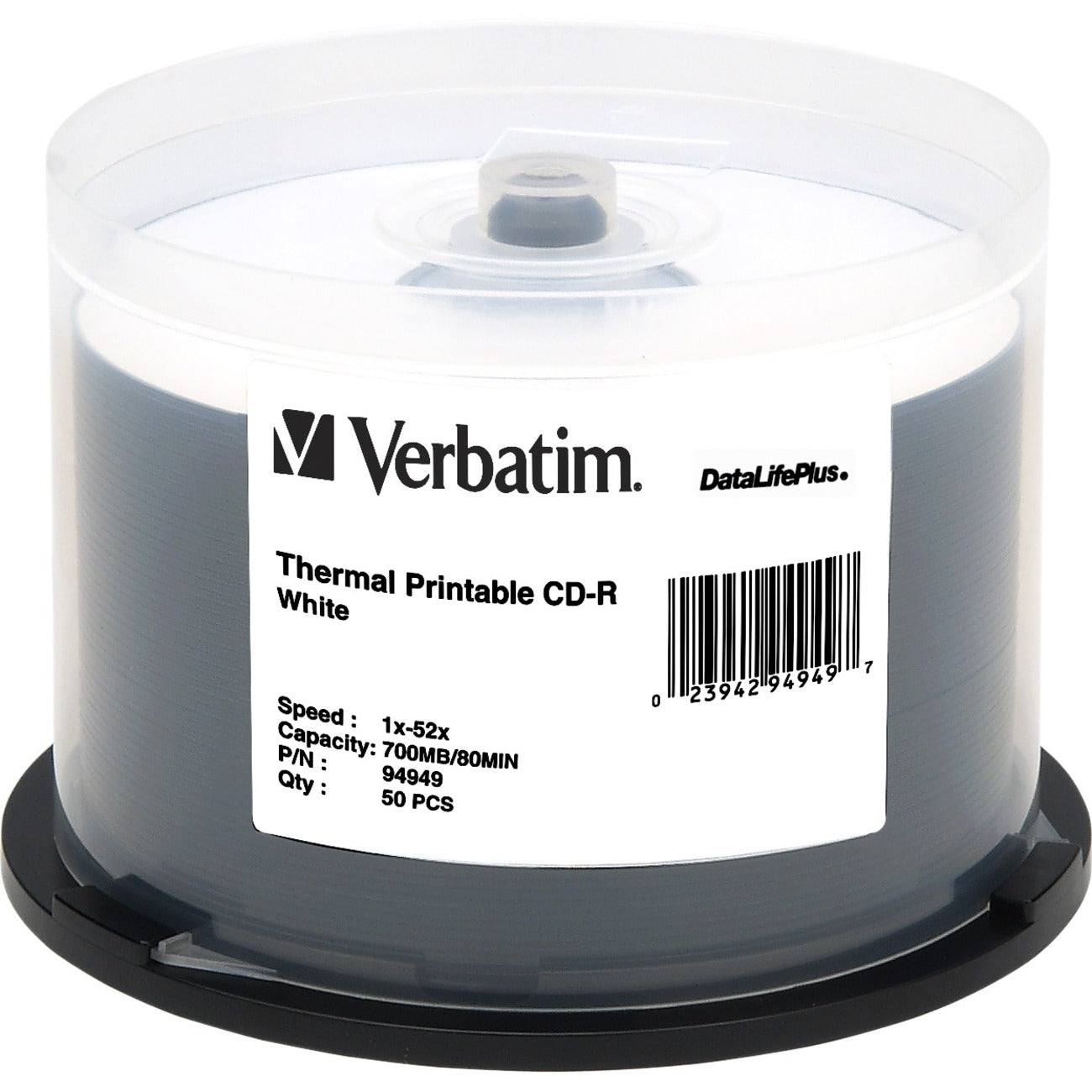 verbatim-cd-r-700mb-52x-datalifeplus-white-thermal-printable-50pk-spindle