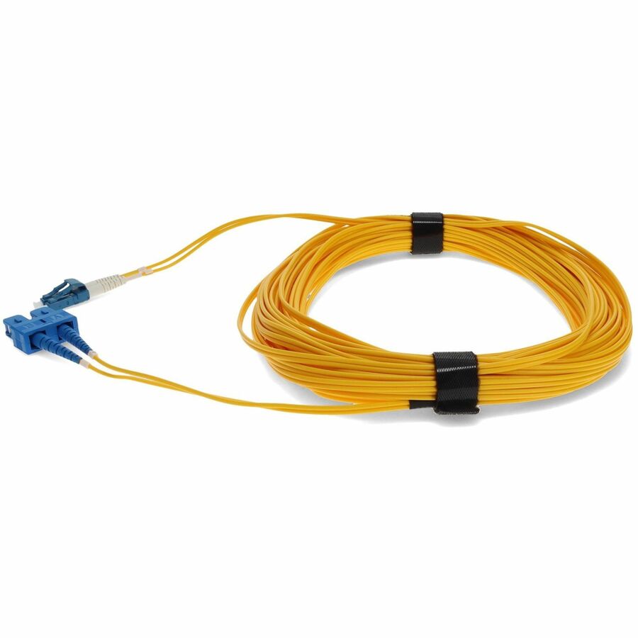 AddOn 15m LC (Male) to USC (Male) Yellow OS2 Duplex Fiber OFNR (Riser-Rated) Patch Cable