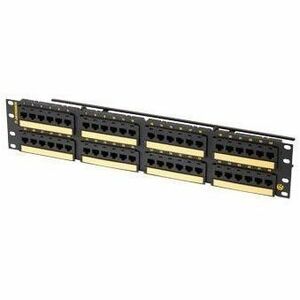 Legrand Ortronics Clarity Cat6a 48 Port Flat Panel, 110/6port, T568A/B, 2RU, Black
