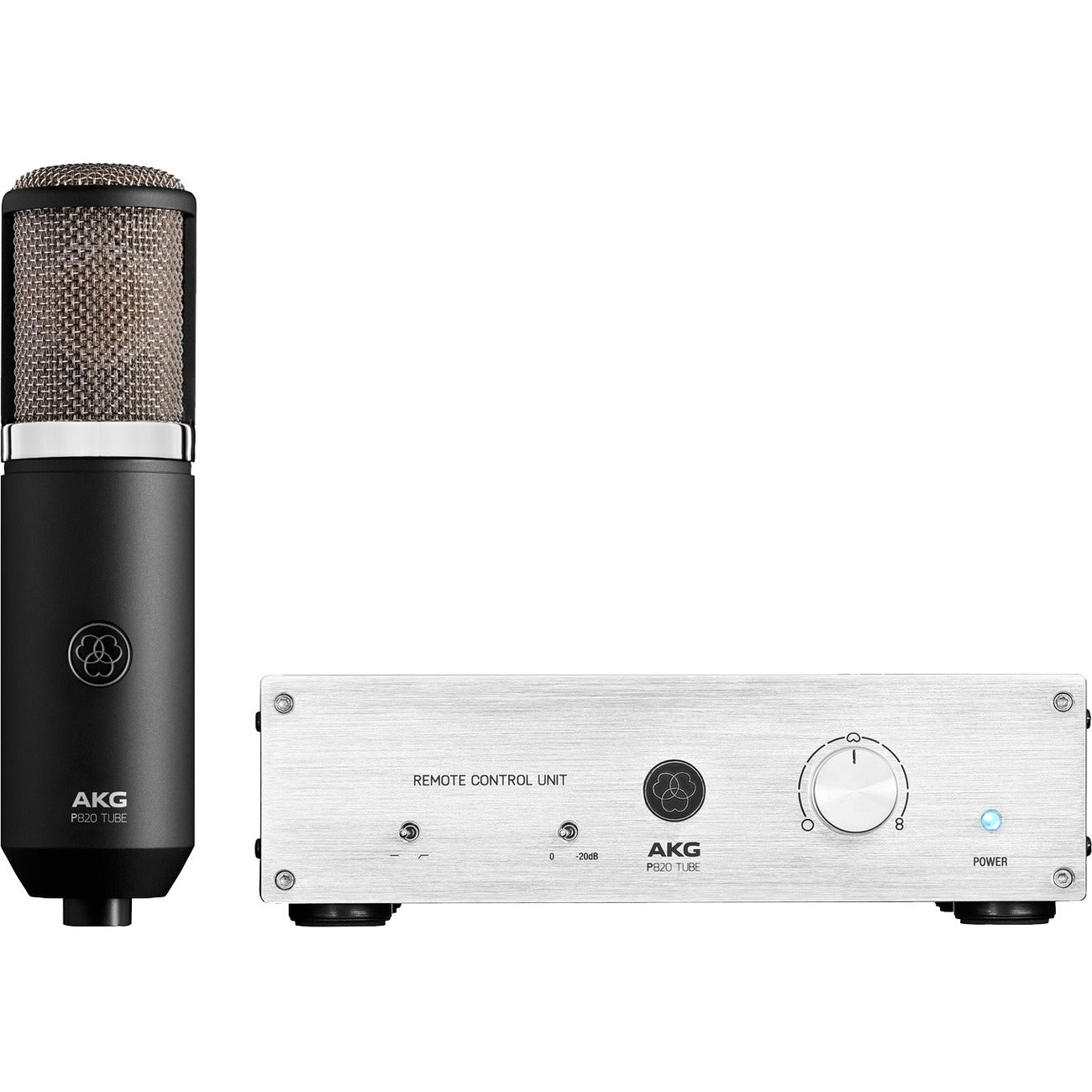 AKG P820 Tube Wired Microphone, 1.69 lb, 3101H00440, High-Performance Dual-Capsule Tube Microphone