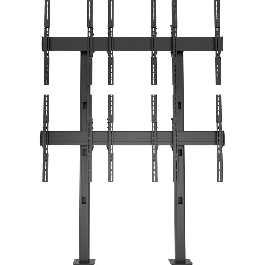 Legrand Chief Fusion Large 3x2 Portrait Adjustable Bolt-Down Freestanding Video Wall Mount - For Displays 42-46" - Black