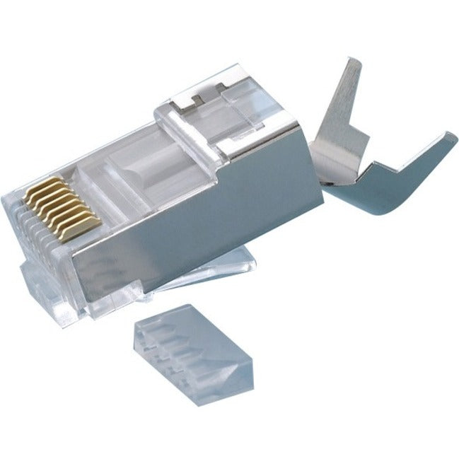 NSI Platinum Tools RJ45 CAT6A 10Gig Shielded Connector with Liner, Solid, Male, 106193C, Gold