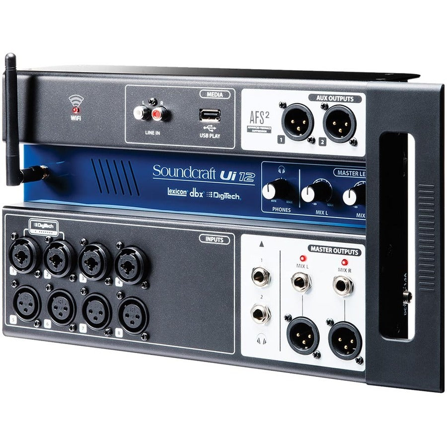 Soundcraft 12-input Remote-Controlled Digital Mixer, 5.05 lb, Ui12