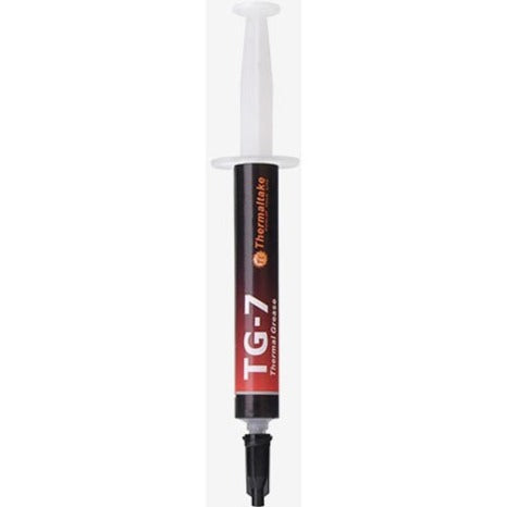 Thermaltake TG-7 Thermal Grease Thermaltake high performance and reliable Thermal grease with diamond powder inside for best thermal conductivity, maximizing heat transfer by eliminating the