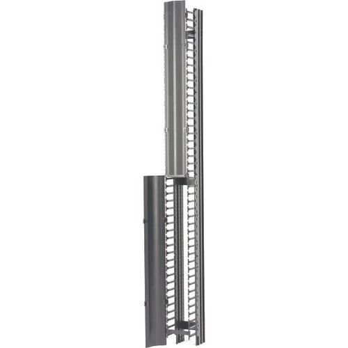 Eaton B-Line RCM+ Vertical Cable Manager, Single Sided High Density, 6"W X 84"H, Flat Black