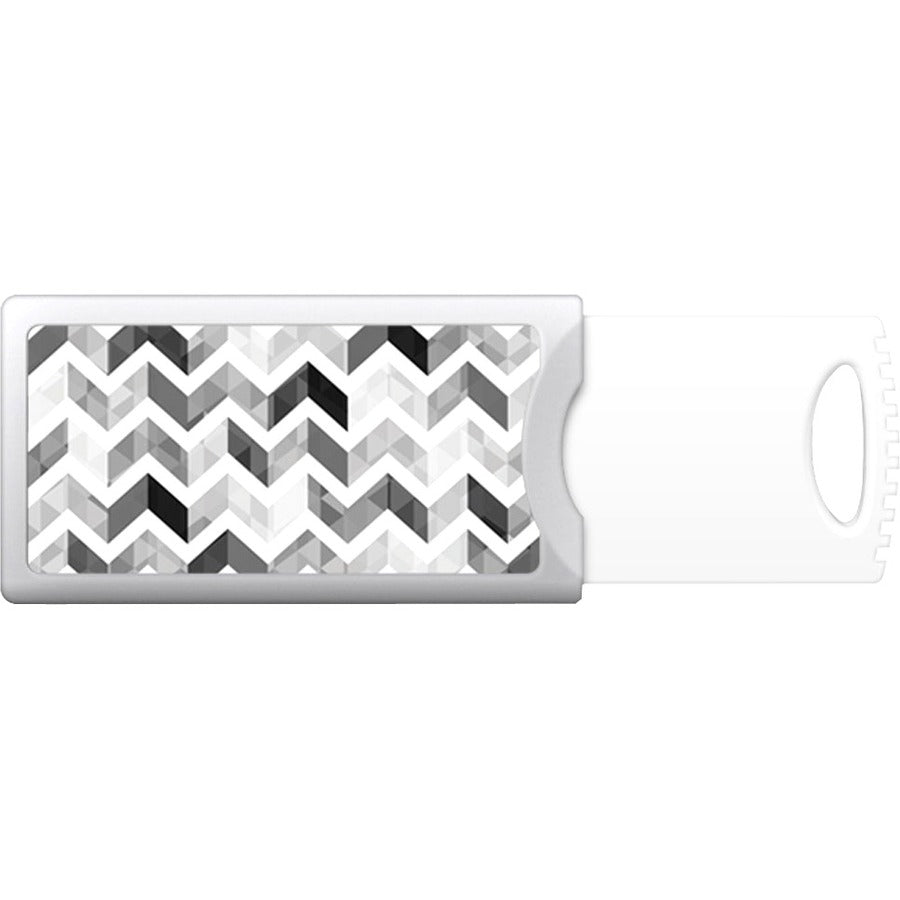 Centon OTM 8GB Push USB Ziggy Collection, Grey, Gray, S1-U2P1ZGY04-8G
