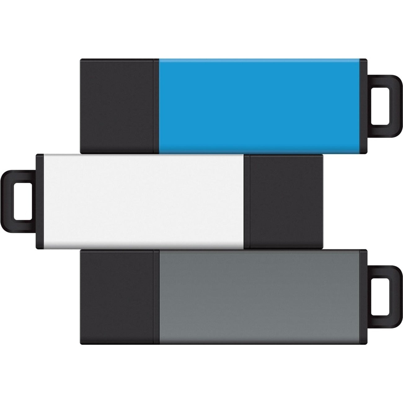 Centon 8GB USB 2.0 Pro2 3Pk (Aqua, White, Grey)