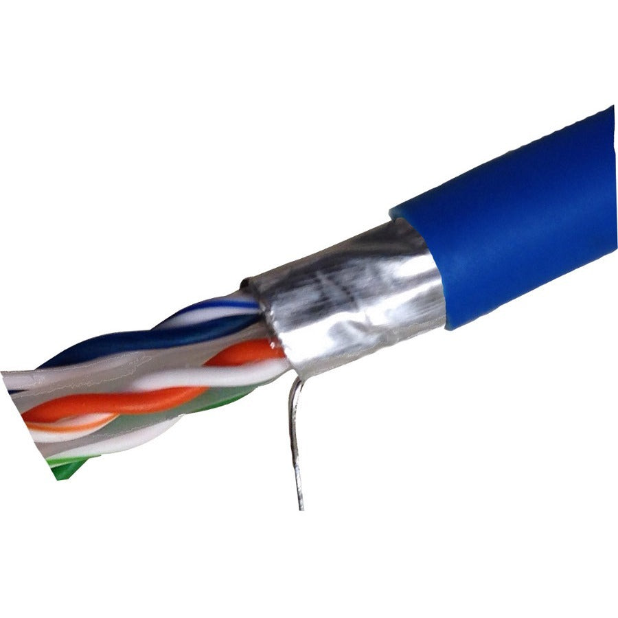 Winston Weltron CAT6 Solid Shielded (CMR) Network Cable - copper, 1000 ft, Blue, T2404L6SH-BL