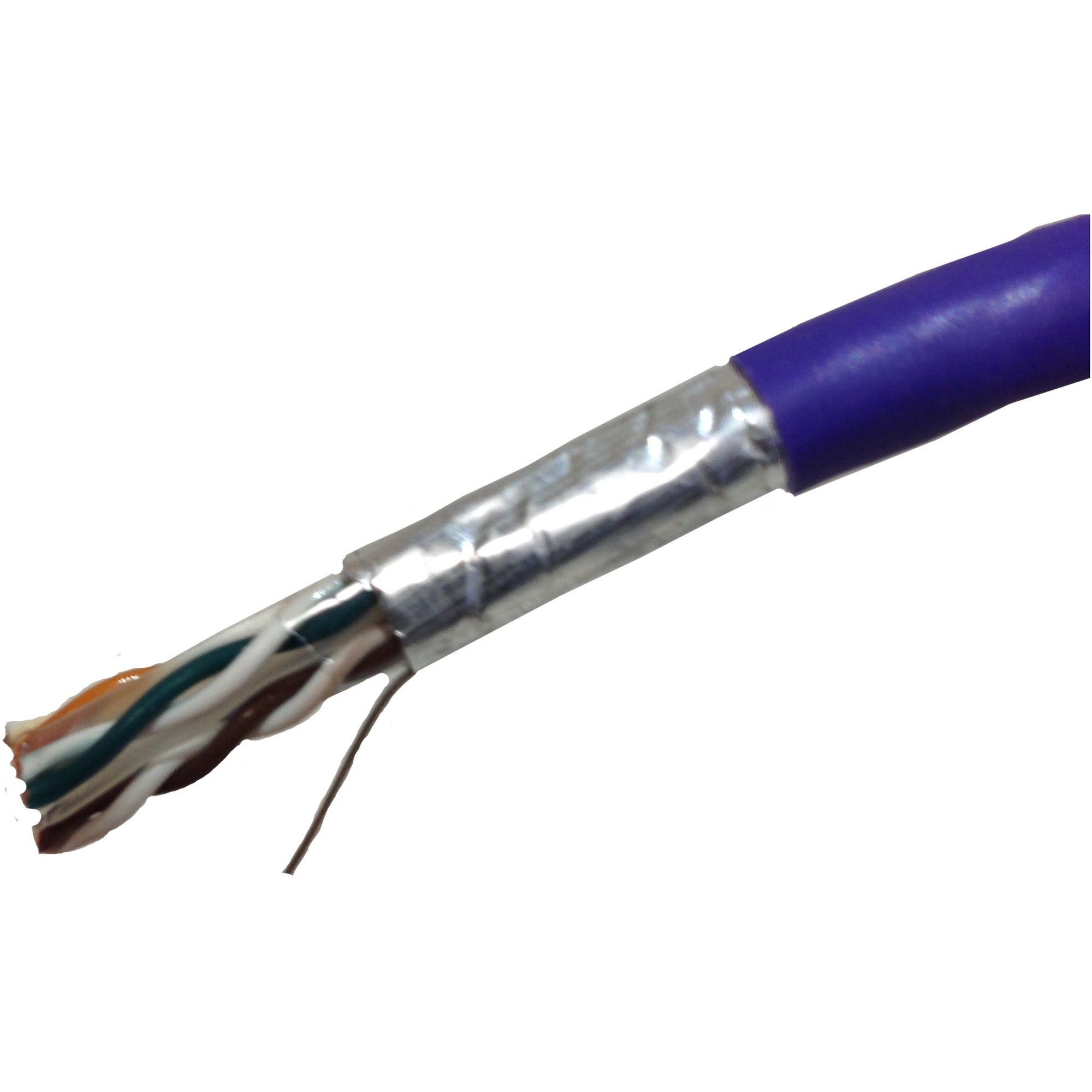Winston Weltron CAT6 Solid Shielded (CMR) Network Cable - copper, 1000 ft, Purple, T2404L6SH-PL