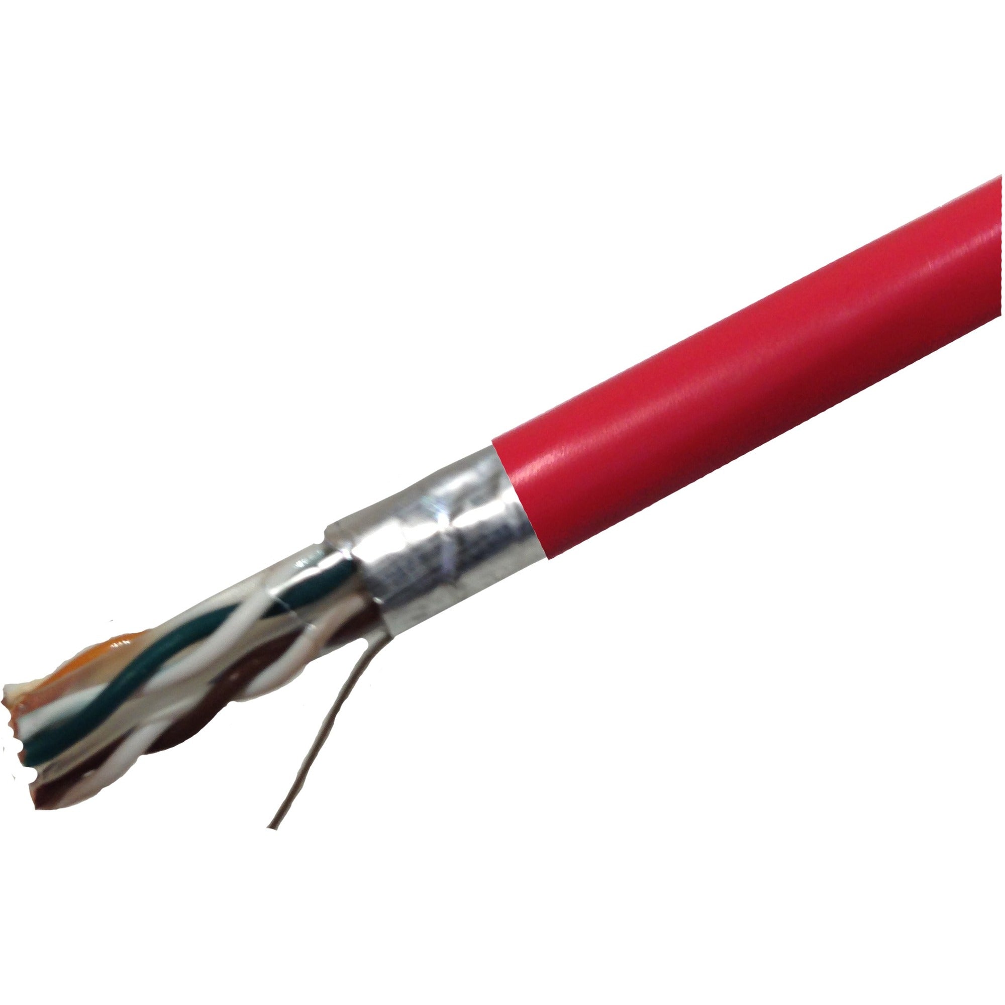 Winston Weltron CAT6 Solid Shielded (CMR) Network Cable - copper, 1000 ft, Red, T2404L6SH-RD