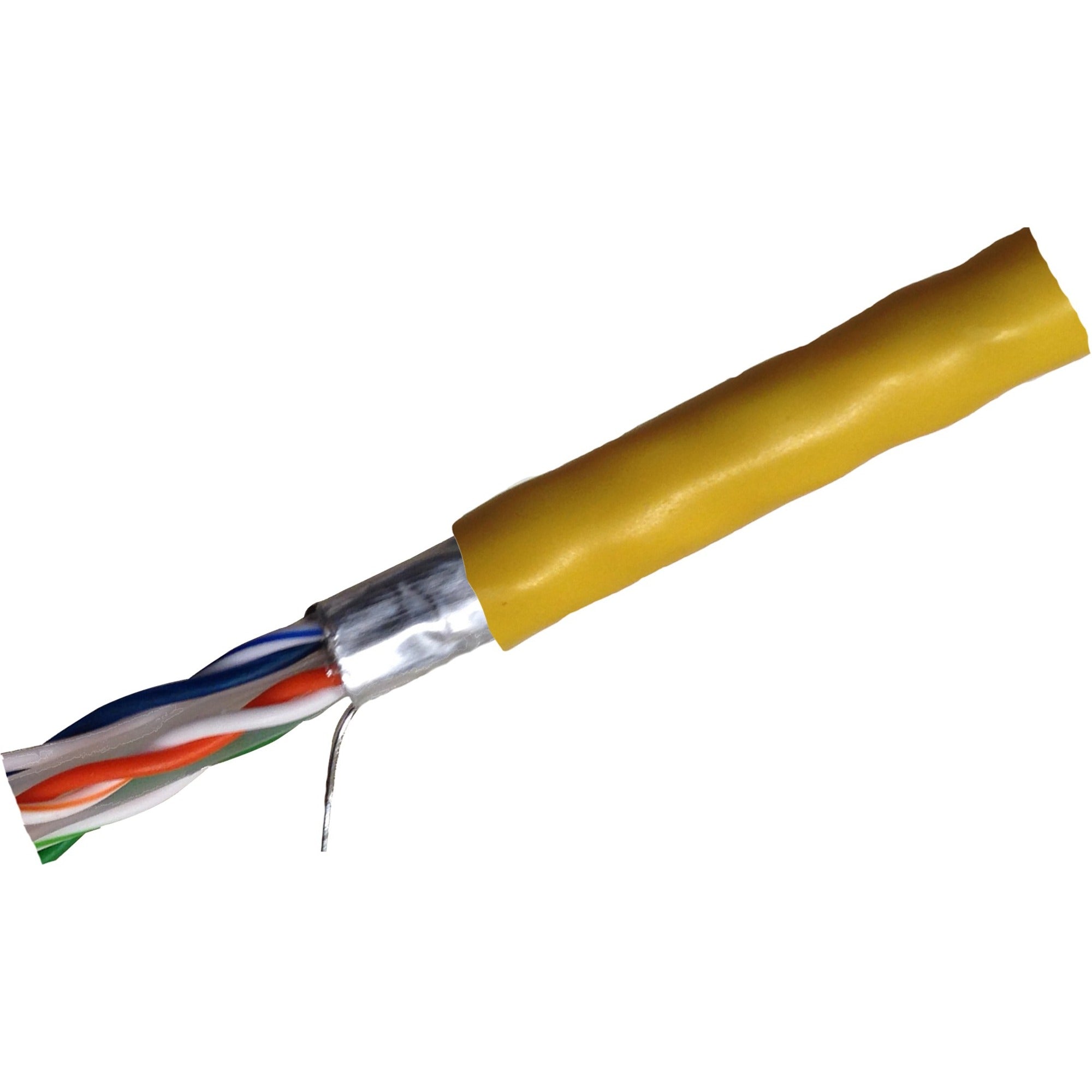 Winston Weltron CAT6 Solid Shielded (CMR) Network Cable - copper, 1000 ft, T2404L6SH-YL, Yellow