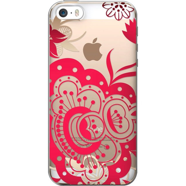 Centon OTM Floral Prints Clear Phone Case, Paisley Red