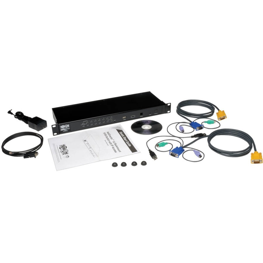 Eaton Tripp Lite Series NetDirector 16-Port 1U Rack-Mount IP KVM Switch, TAA