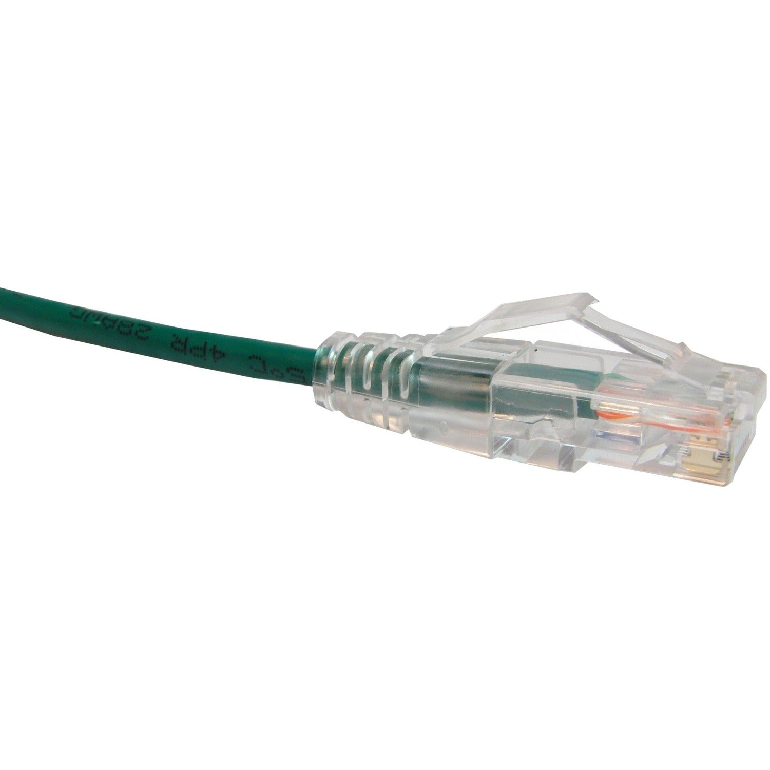 Unirise Clearfit Slim Cat6 Patch Cable, Snagless, Green, 25ft