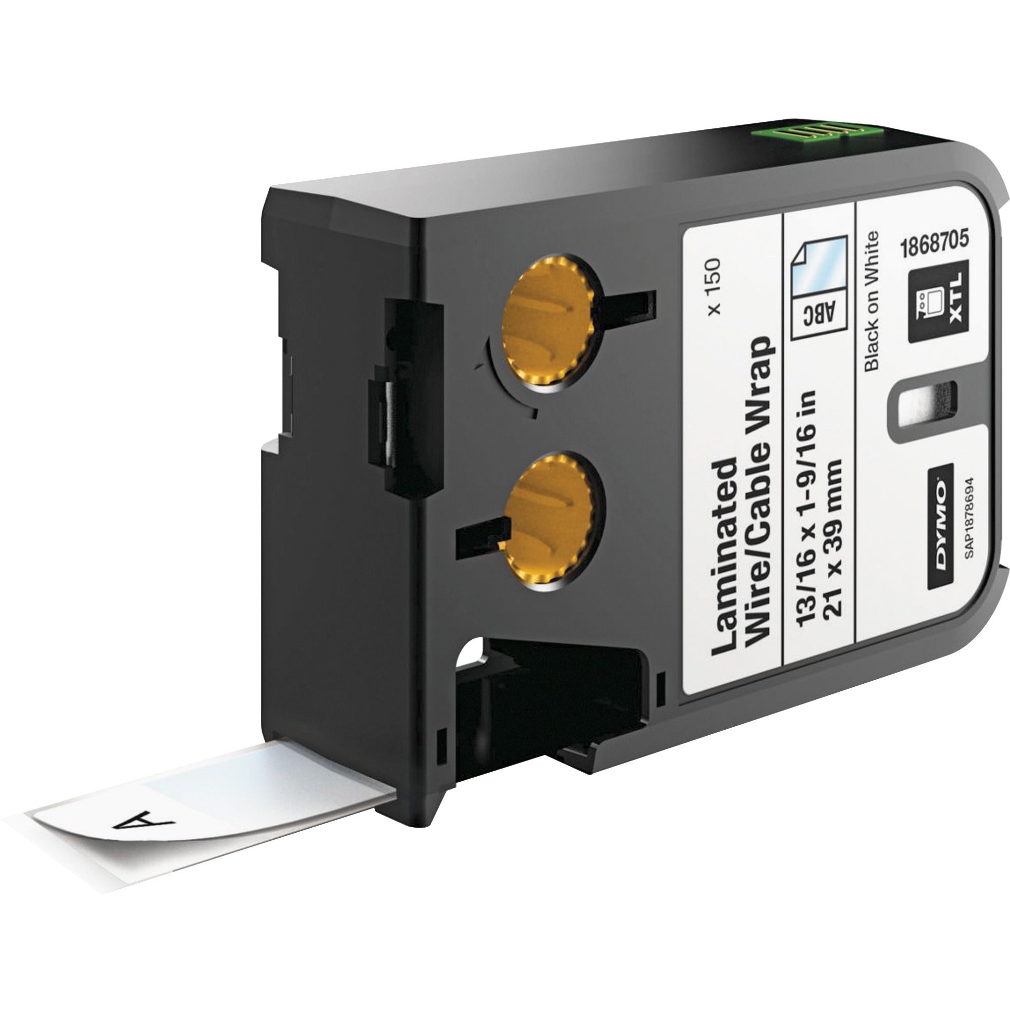 Dymo XTL Laminated Wire/Cable Wrap, White, Wire & Cable Label