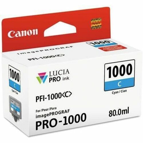 Canon LUCIA PRO PFI-1000 Original Inkjet Ink Cartridge - Cyan Pack