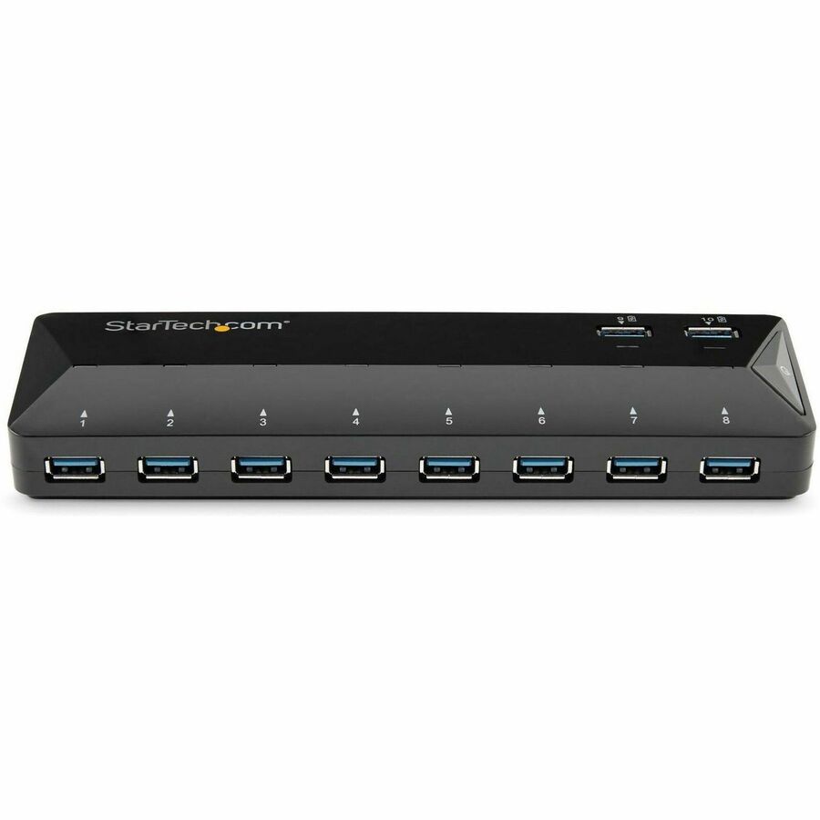 StarTech.com 10-Port USB 3.0 Hub with Charge and Sync Ports - 2 x 1.5A Ports - Desktop USB Hub and Fast-Charging Station