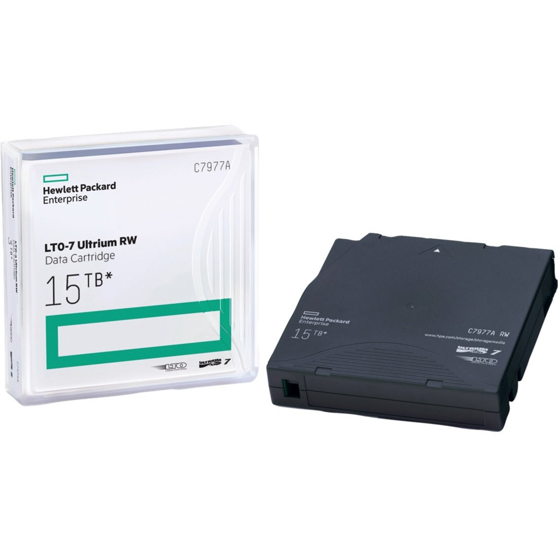Hewlett Packard HPE 15TB E LTO Ultrium Cartridge, 2775.59 ft, C7977A