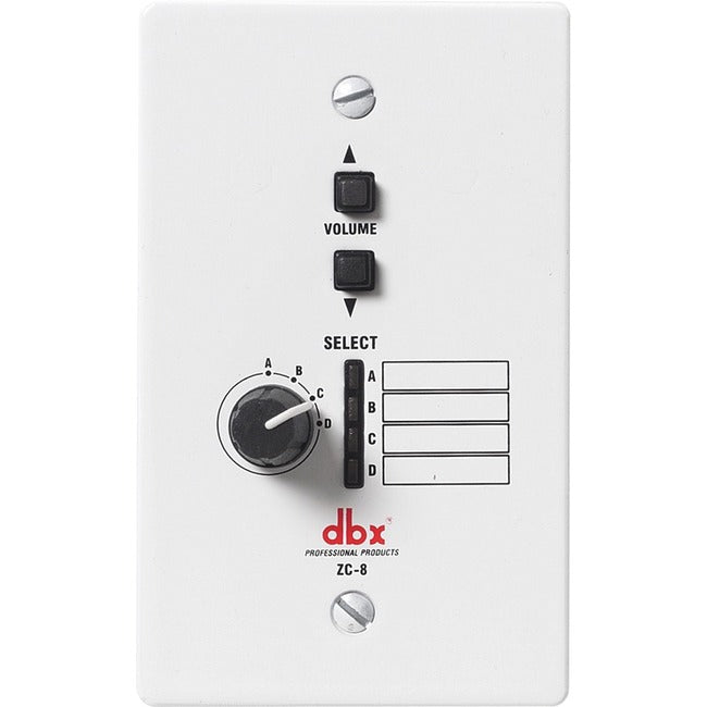 dbx ZC8 Wall-Mounted Zone Controller, DBXZC8V