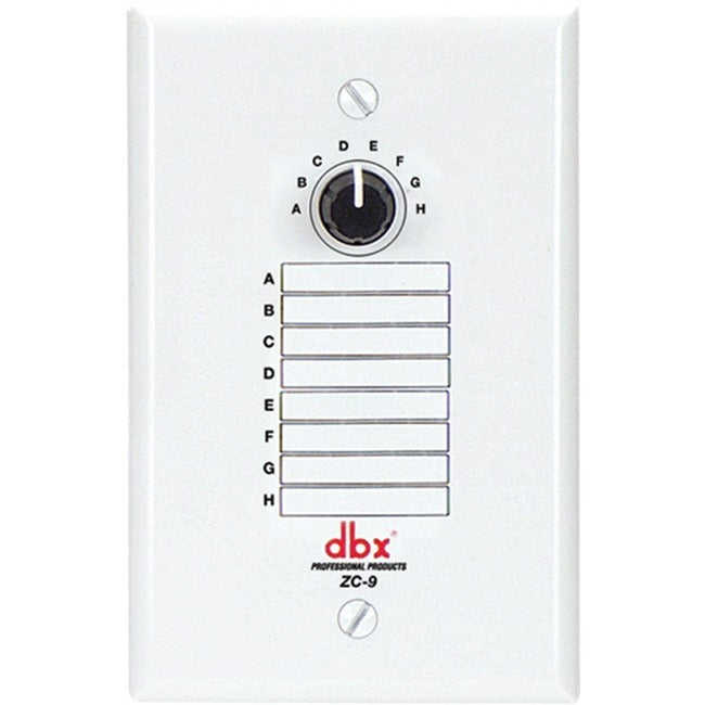 dbx ZC9 Wall-Mounted Zone Controller, DBXZC9V
