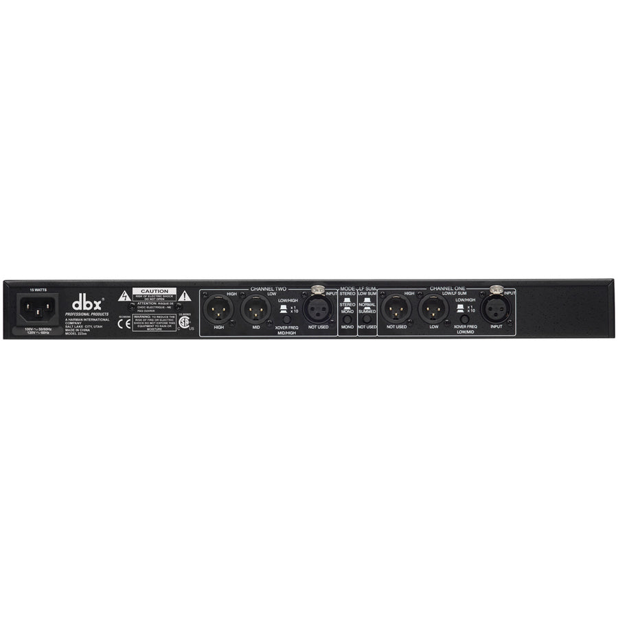 Harman dbx Stereo 2-Way/Mono 3-Way Crossover with XLR Connectors
