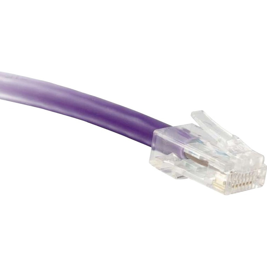 NSI ENET Cat6 Purple 4 Foot Non-Booted (No Boot) (UTP) High-Quality Network Patch Cable RJ45 to RJ45 - 4Ft