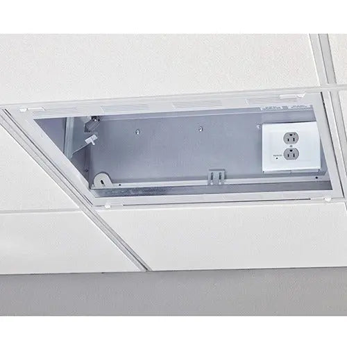 chief-2-x-2-above-ceiling-storage-box-with-2-gang-filter-and-surge-white