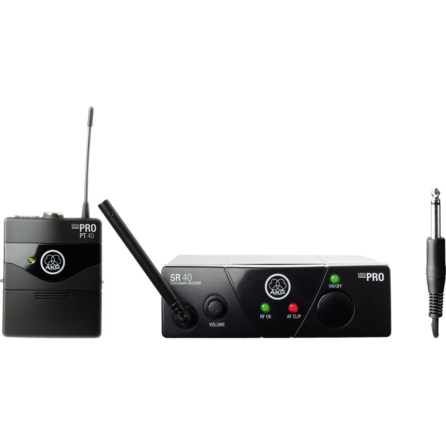 AKG Harman WMS40 Mini Single Instrumental Set, 3348H00140, 540.4 m, Black, Wireless