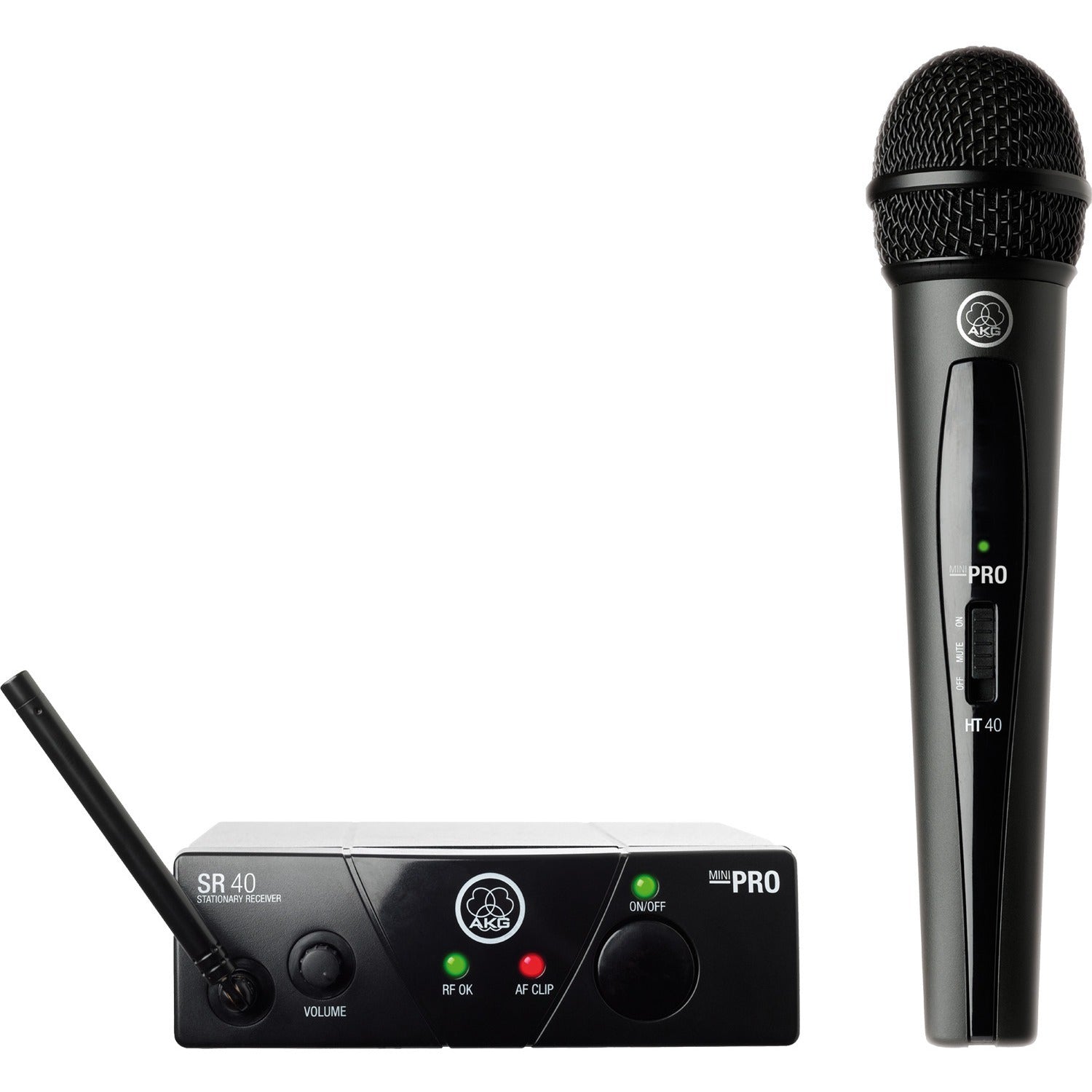AKG Harman WMS40 Mini Single Vocal Set, 3347X00120, 537.9 m, Black, Wireless