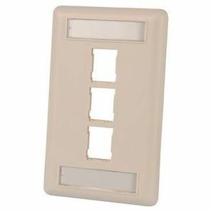 ortronics-hdj-3-port-single-gang-faceplate-with-label-field