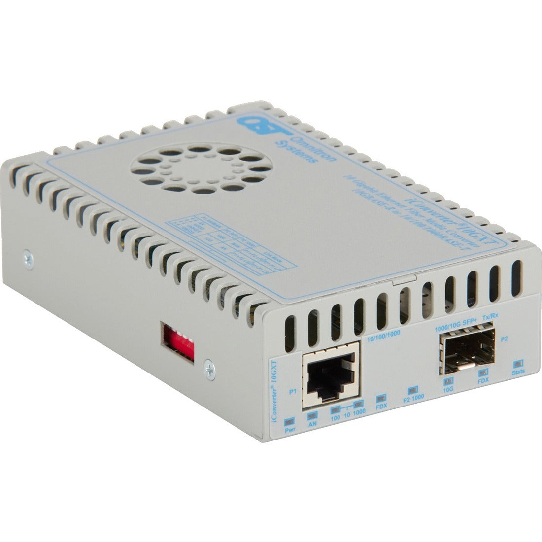 Omnitron iConverter 10/100/1000 to 10 Gigabit Fiber Ethernet Media Converter SFP+
