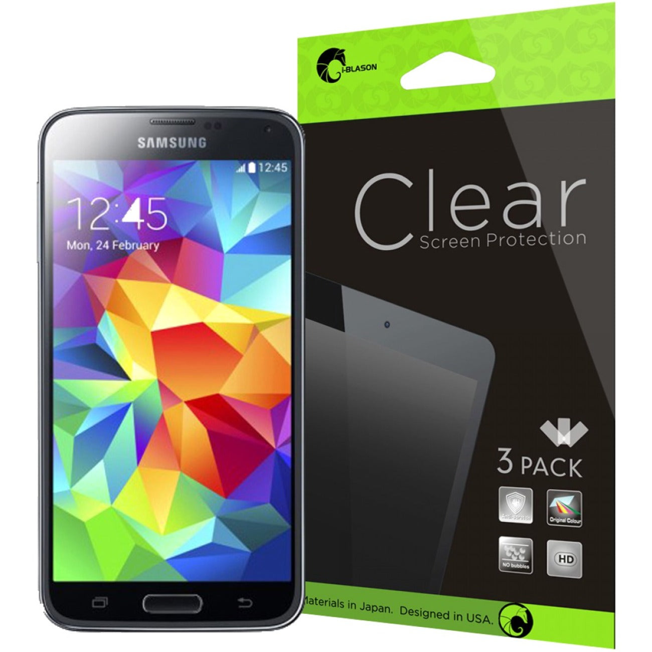 i-Blason 3 Pack Screen Protectors for Samsung Galaxy S5 Clear