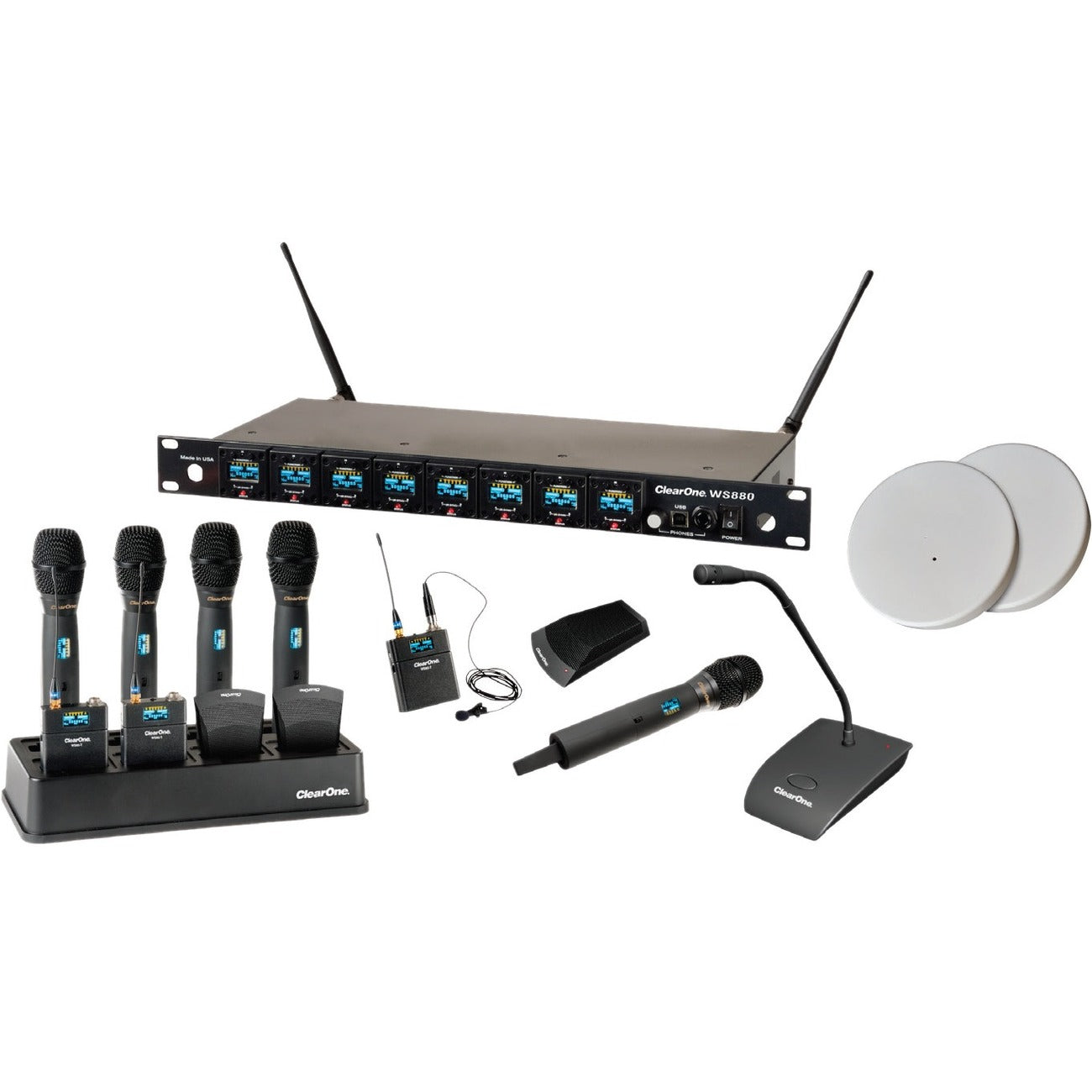 ClearOne WS840 Wireless Microphone SystemReceiver - 902 MHz to 928 MHz Operating Frequency
