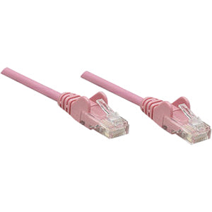 IC Intellinet Network Solutions Cat5e UTP Network Patch Cable, 14 ft (5.0 m), Pink