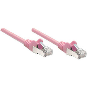IC Intellinet Network Solutions Cat5e UTP Network Patch Cable, 25 ft (7.5 m), Pink