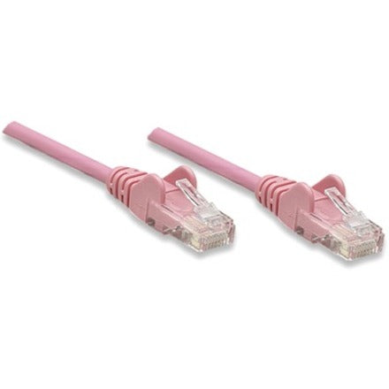 IC Intellinet Network Solutions Cat5e UTP Network Patch Cable, 50 ft (15.0 m), Pink