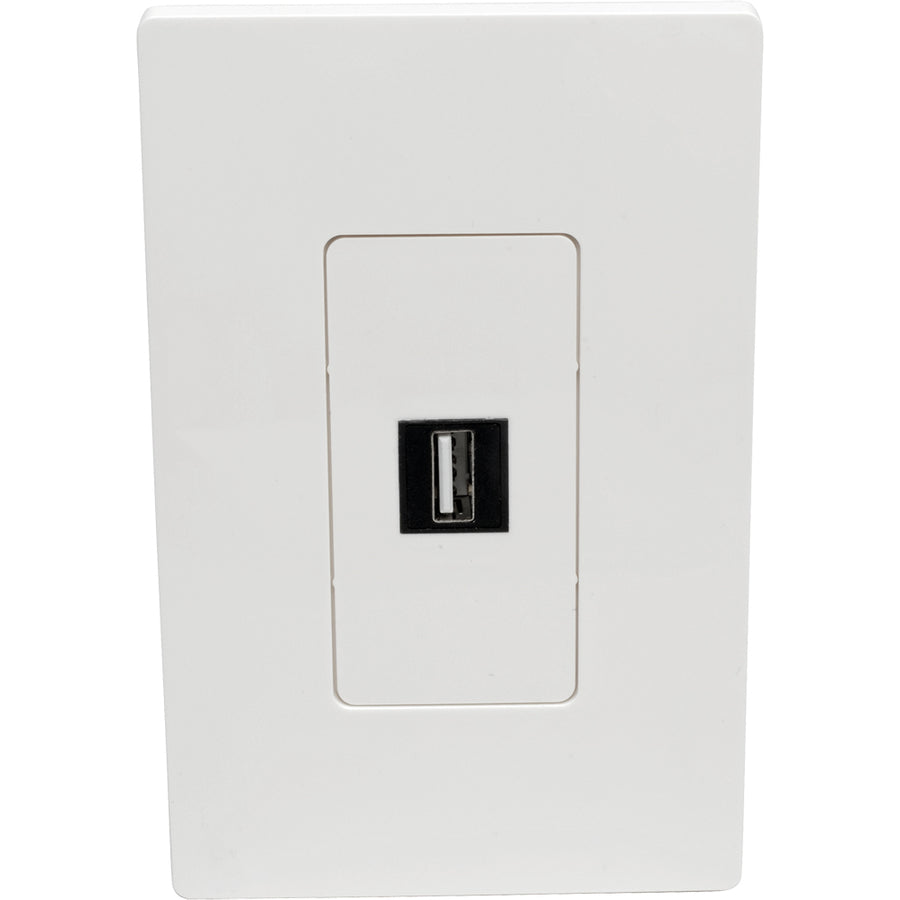 Eaton Tripp Lite Series 1-Port Keystone Single-Gang Faceplate, White, TAA