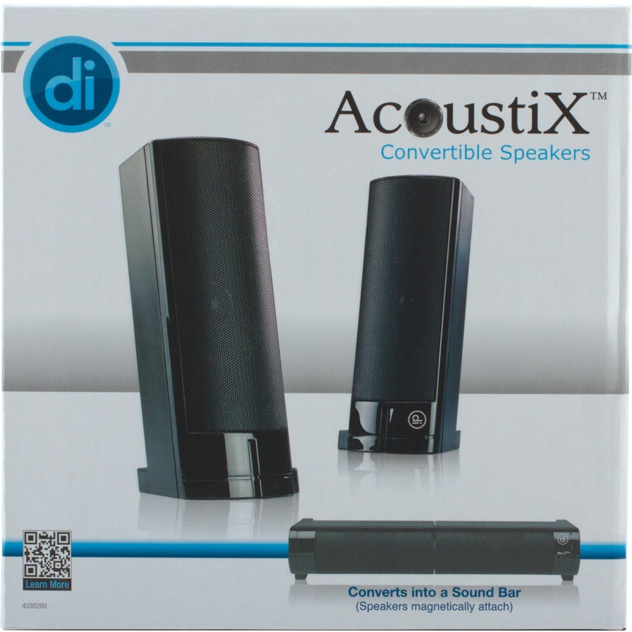 Allsop, Digital Innovations AcoustiX 4330200 2.0 Sound Bar Speaker - 3 W RMS - Black