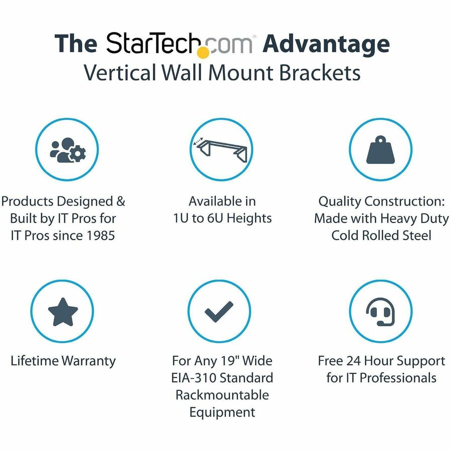 StarTech.com 6U 19-Inch Steel Vertical Rack and Wallmountable Server Rack