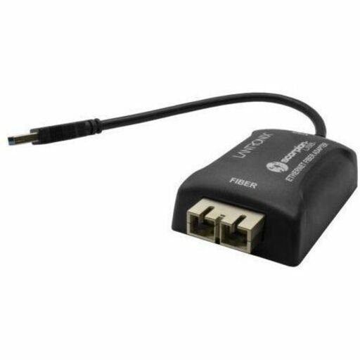Lantronix, Scorpion-USB&trade; 3.0 to Gigabit Ethernet Fiber Adapter 1000Base-SX