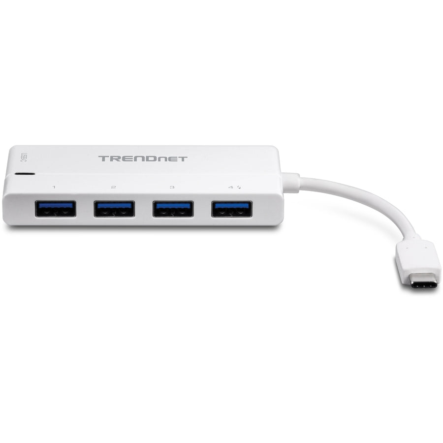 TRENDnet USB-C to 4-Port USB 3.0 Hub with Power Delivery